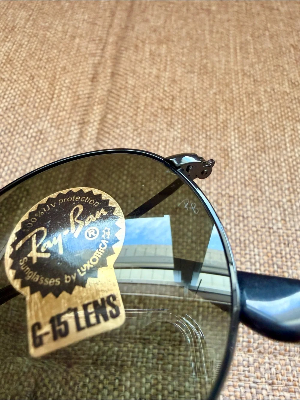 Ray-Ban RB3447 Round Metal Black G-15 Sunglasses Complete Set